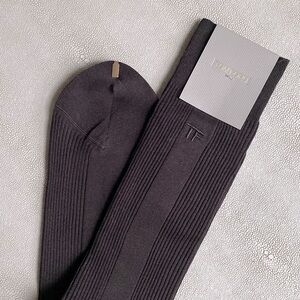 TOM FORD MEN’S COTTON RIB SOCKS COZY COLD WEATHER HOLIDAY GIFTS HIM Brown S M L
